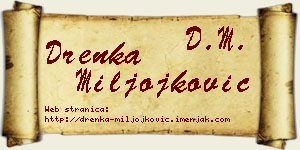 Drenka Miljojković vizit kartica